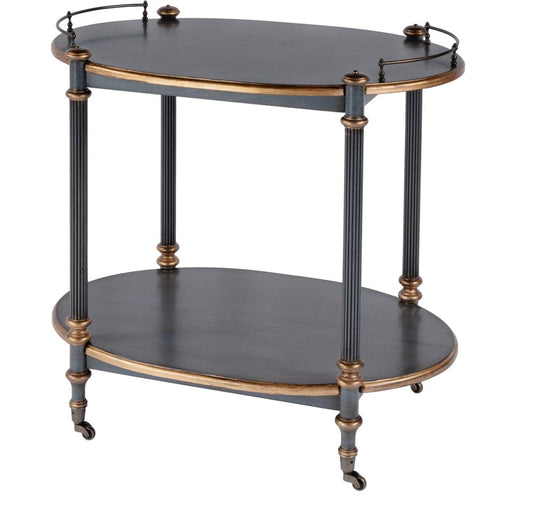 Butler Specialty Company Kathleen 31" W Wood 2 Tier Bar/Serving Cart on Casters  - Pastel Blue - 1690483 view 1