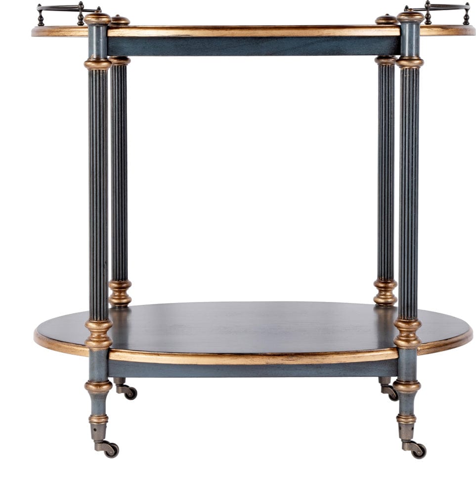 Butler Specialty Company Kathleen 31" W Wood 2 Tier Bar/Serving Cart on Casters  - Pastel Blue - 1690483 view 2