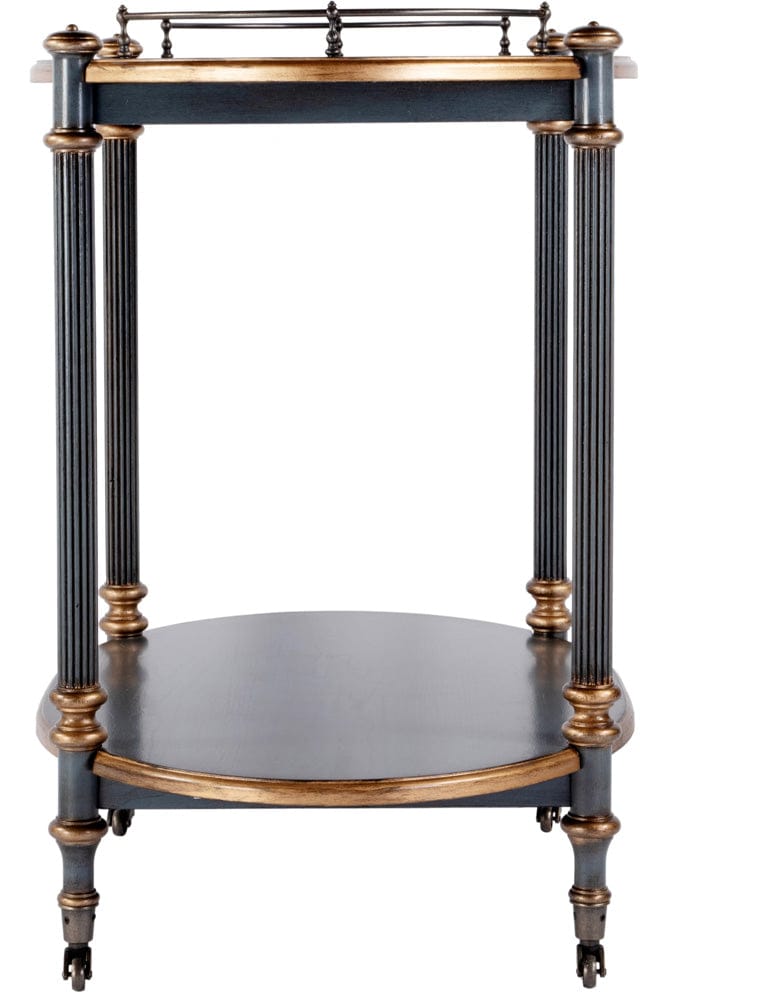 Butler Specialty Company Kathleen 31" W Wood 2 Tier Bar/Serving Cart on Casters  - Pastel Blue - 1690483 view 3