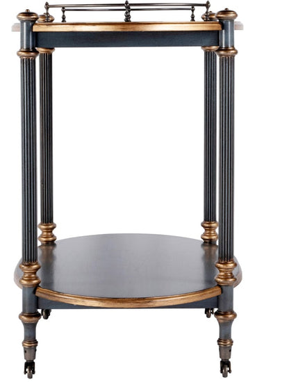 Butler Specialty Company Kathleen 31" W Wood 2 Tier Bar/Serving Cart on Casters  - Pastel Blue - 1690483 view 3