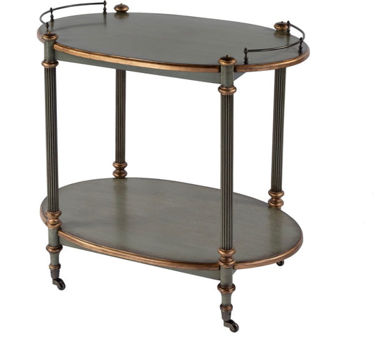 Butler Specialty Company Kathleen 31" W Wood 2 Tier Bar/Serving Cart on Casters  - Pastel Green - 1690482 view 1