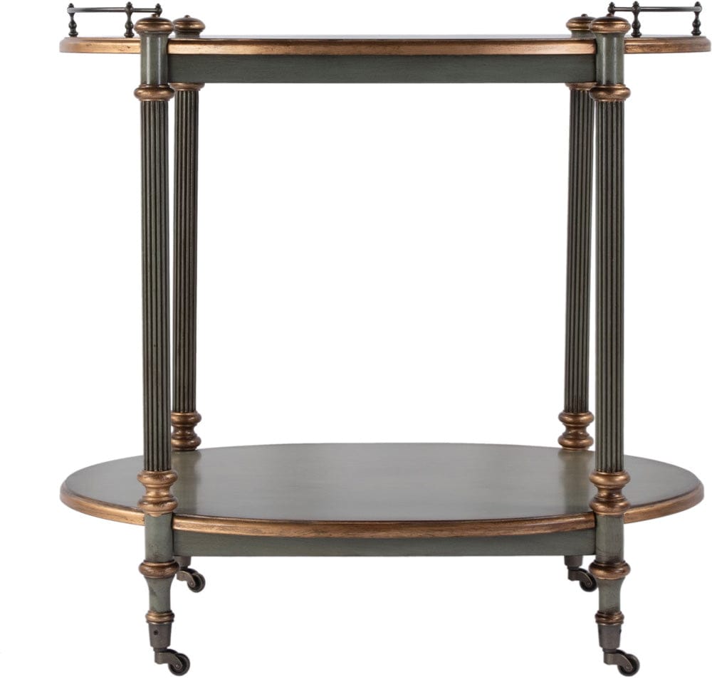 Butler Specialty Company Kathleen 31" W Wood 2 Tier Bar/Serving Cart on Casters  - Pastel Green - 1690482 view 2