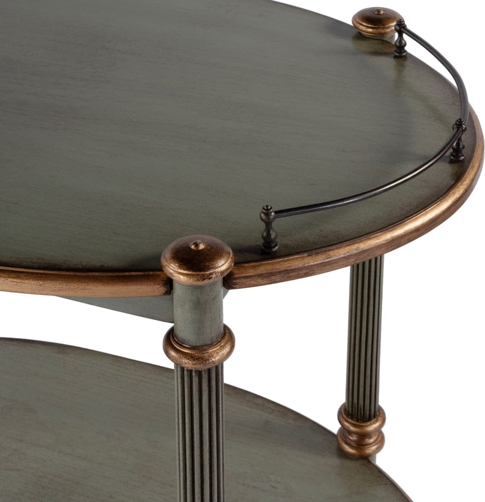 Butler Specialty Company Kathleen 31" W Wood 2 Tier Bar/Serving Cart on Casters  - Pastel Green - 1690482 view 4