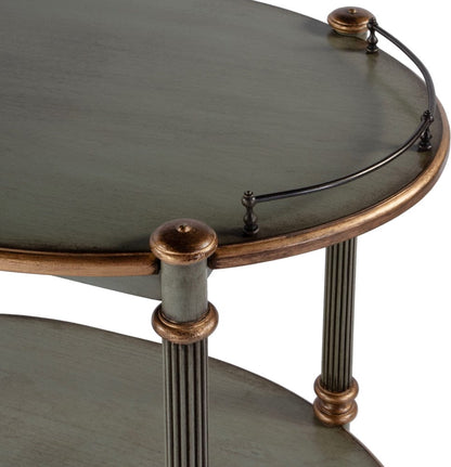 Butler Specialty Company Kathleen 31" W Wood 2 Tier Bar/Serving Cart on Casters  - Pastel Green - 1690482 view 4