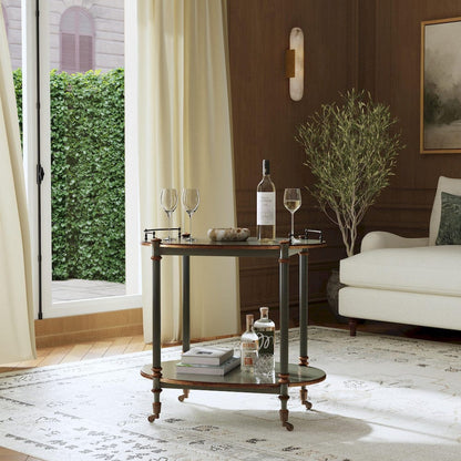 Butler Specialty Company - Kathleen 31" W Wood 2 Tier Bar/Serving Cart on Casters - Pastel Green - 1690482 view 6