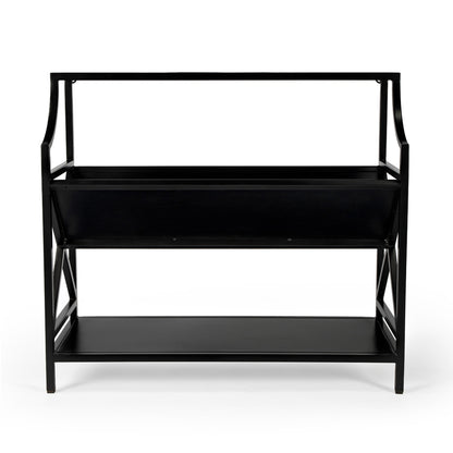 Butler Specialty Company - Keats 36 in. W Metal Library 2 Tier Bookcase, Black - 6112025