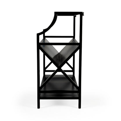 Butler Specialty Company - Keats 36 in. W Metal Library 2 Tier Bookcase, Black - 6112025