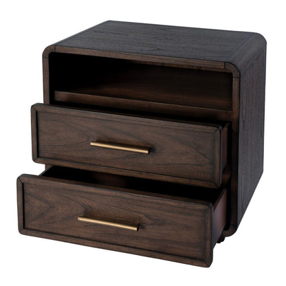 Butler Specialty Company - Keenan 28 in. W Rectangular Wood 2 Drawer Nightstand w Open Shelf, Dark Brown - 5985504 view 3