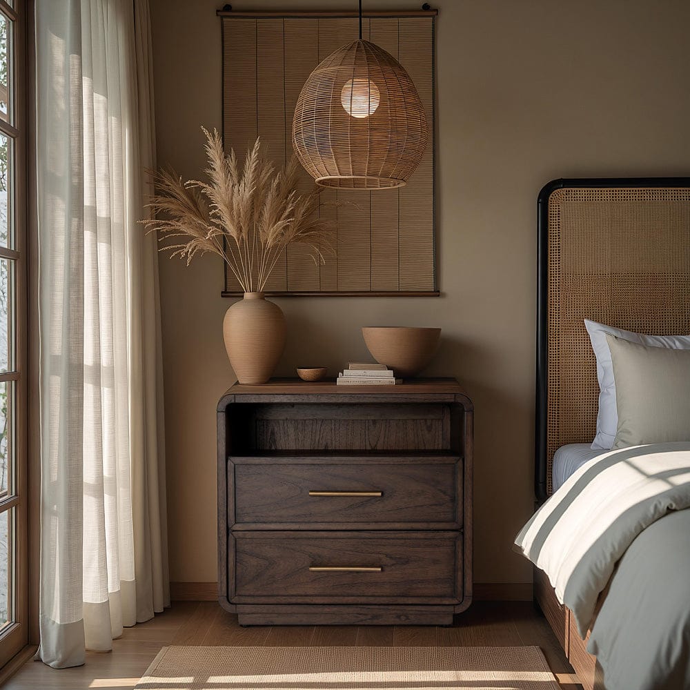 Butler Specialty Company - Keenan 28 in. W Rectangular Wood 2 Drawer Nightstand w Open Shelf, Dark Brown - 5985504 view 4