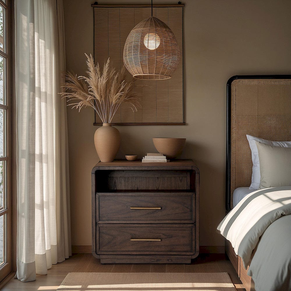 Butler Specialty Company - Keenan 28 in. W Rectangular Wood 2 Drawer Nightstand w Open Shelf, Dark Brown - 5985504 view 5