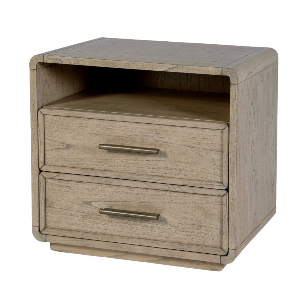 Butler Specialty Company - Keenan 28 in. W Rectangular Wood 2 Drawer Nightstand with Open Shelf, Medium Brown - 5985505 view 1
