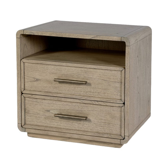 Butler Specialty Company - Keenan 28 in. W Rectangular Wood 2 Drawer Nightstand with Open Shelf, Medium Brown - 5985505 view 1