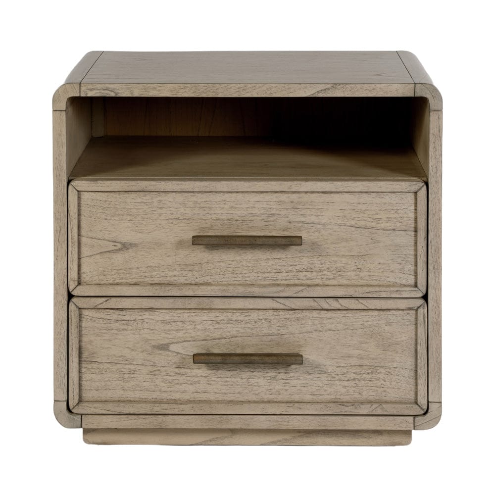 Butler Specialty Company - Keenan 28 in. W Rectangular Wood 2 Drawer Nightstand with Open Shelf, Medium Brown - 5985505 view 4