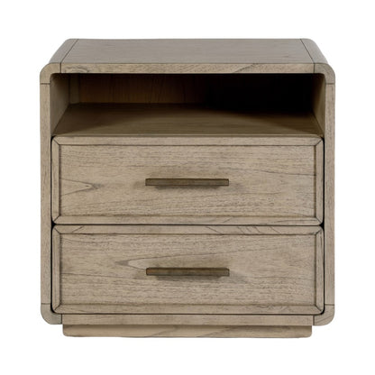 Butler Specialty Company - Keenan 28 in. W Rectangular Wood 2 Drawer Nightstand with Open Shelf, Medium Brown - 5985505 view 4