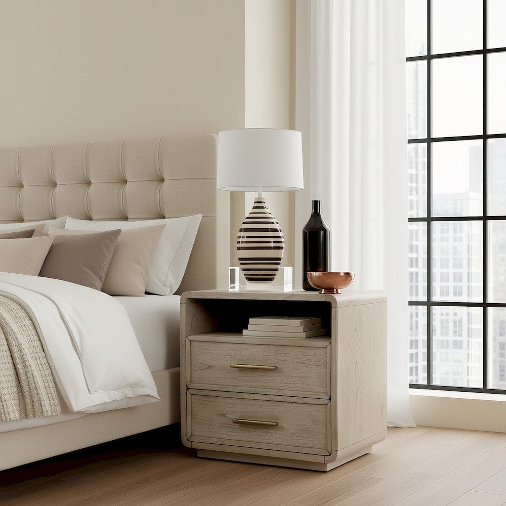 Butler Specialty Company - Keenan 28 in. W Rectangular Wood 2 Drawer Nightstand with Open Shelf, Medium Brown - 5985505 view 5