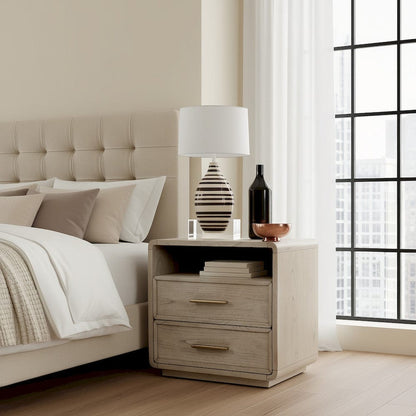 Butler Specialty Company - Keenan 28 in. W Rectangular Wood 2 Drawer Nightstand with Open Shelf, Medium Brown - 5985505 view 5