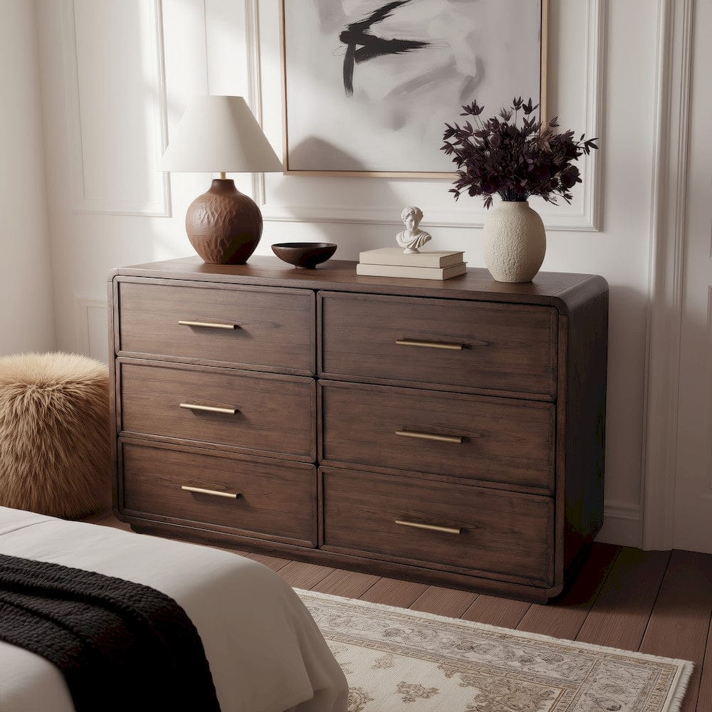 Butler Specialty Company - Keenan 60 in. W Rectangular Wood 6 Drawer Dresser, Dark Brown - 5986504 view 4