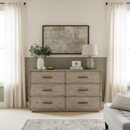Butler Specialty Company - Keenan 60 in. W Rectangular Wood 6 Drawer Dresser, Medium Brown - 5986505 view 2