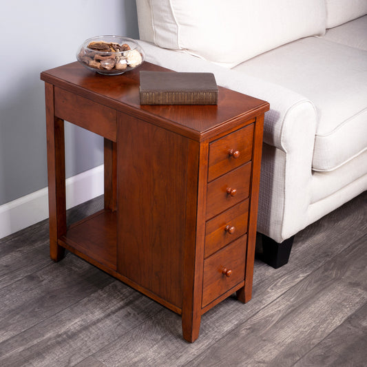 Butler Specialty Company - Kelton 11.5 in. W Rectangular Wood 4 Drawer Side Table, Medium Brown - 9250101