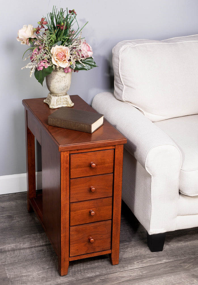 Butler Specialty Company - Kelton 11.5 in. W Rectangular Wood 4 Drawer Side Table, Medium Brown - 9250101