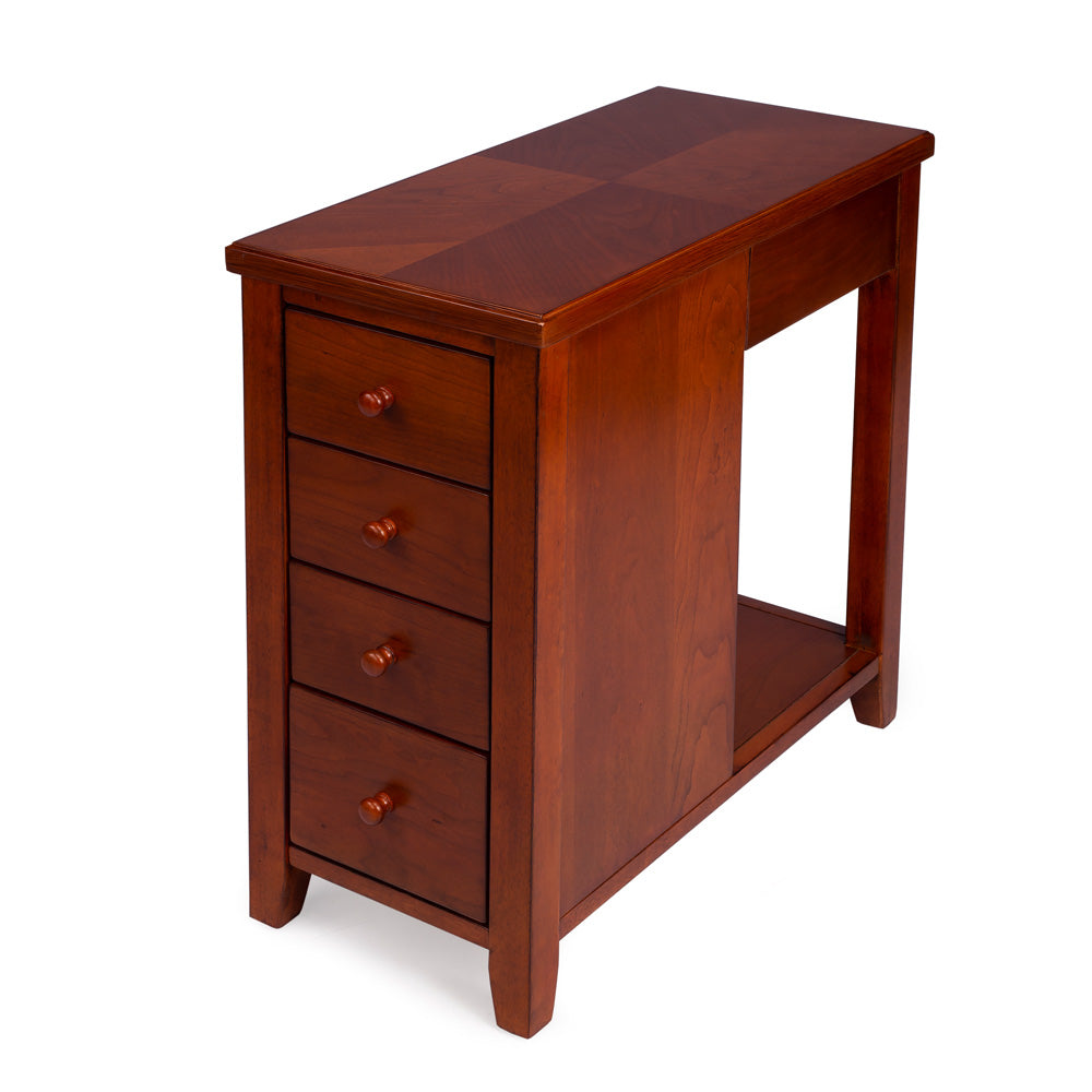 Butler Specialty Company - Kelton 11.5 in. W Rectangular Wood 4 Drawer Side Table, Medium Brown - 9250101