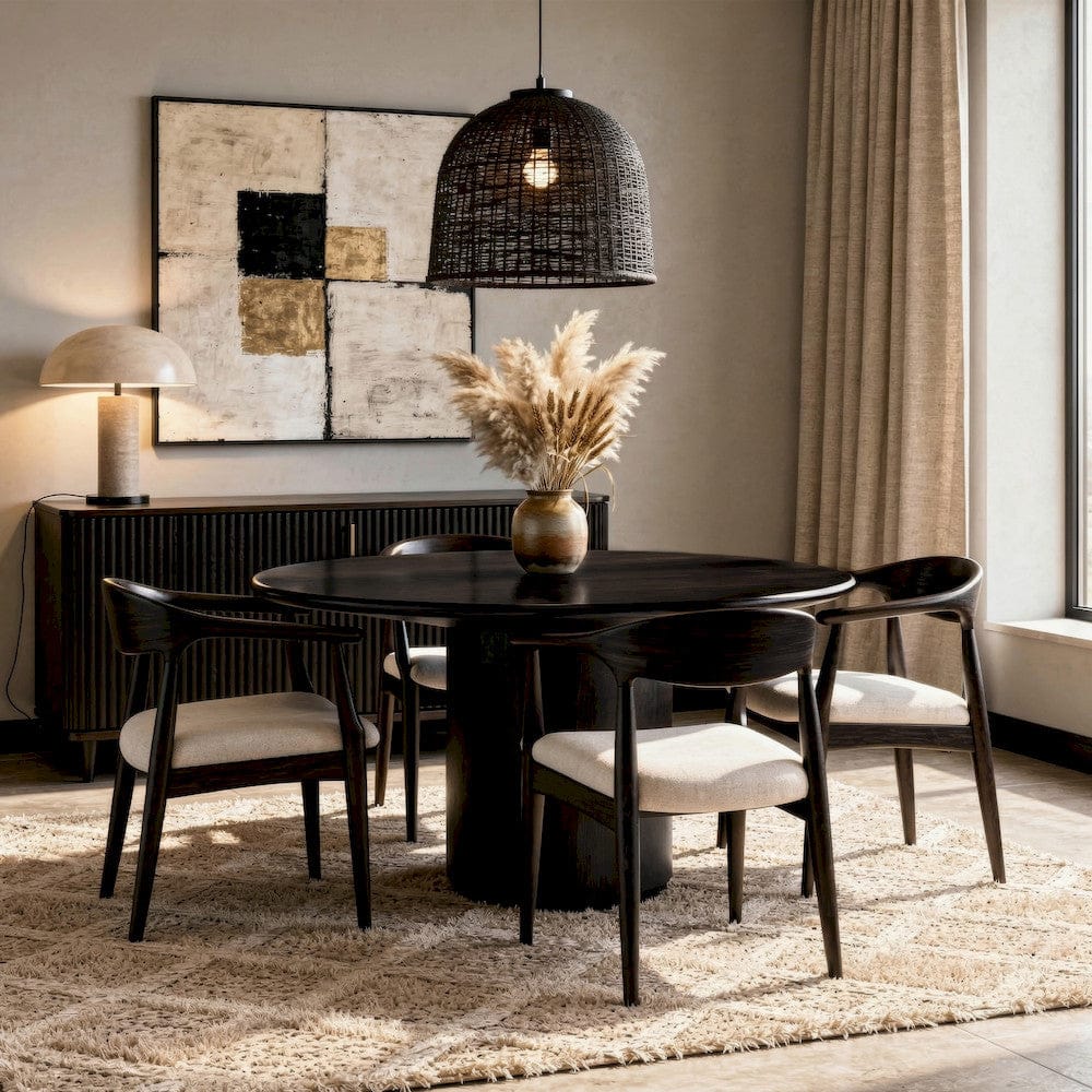 Butler Specialty Company - Kersten 54 In. W Round Wood Single Pedestal Base Dining Table, Coffee - 5988059 view 5