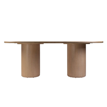 Butler Specialty Company - Kersten 84 in. W Oval Wood Double Pedestal Base Dining Table, Light Brown - 5987506 view 3