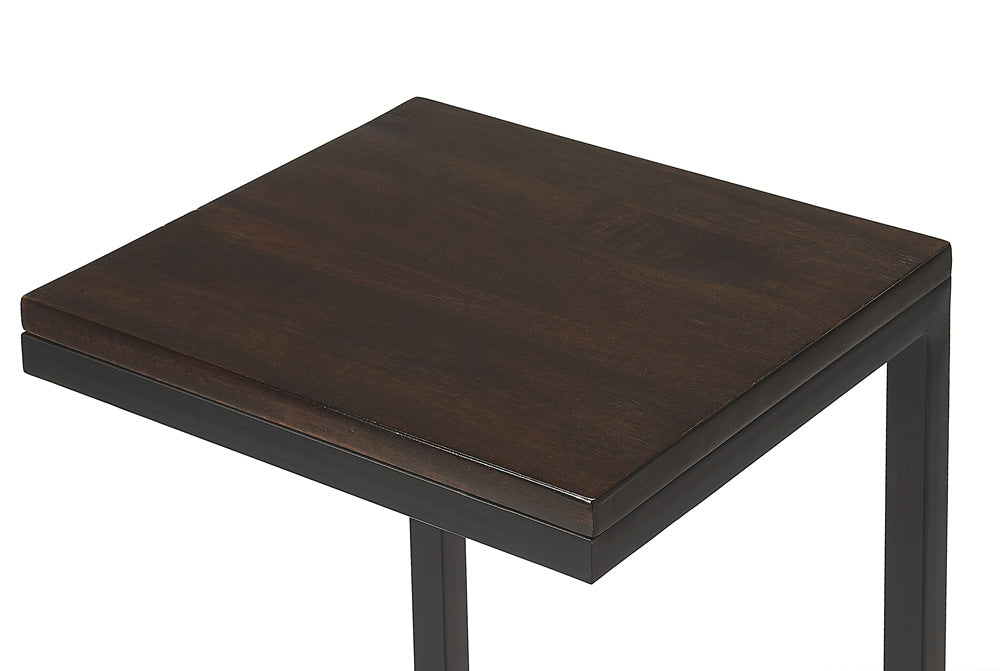 Butler Specialty Company - Kilmer Wood & Metal Finish Side Table, Dark Brown - 5374403