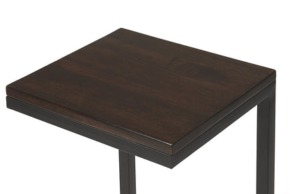 Butler Specialty Company - Kilmer Wood & Metal Finish Side Table, Dark Brown - 5374403