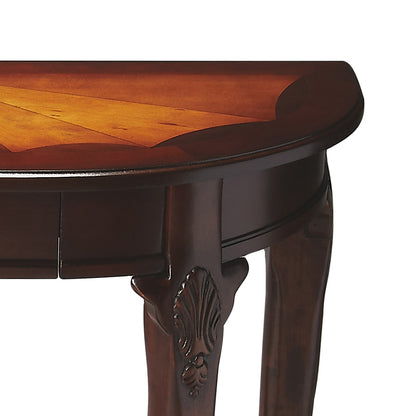 Butler Specialty Company - Kimball 36 in. W Demilune Wood 1 Drawer Console Table, Dark Brown - 653024