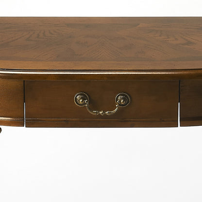 Butler Specialty Company - Kimball 36 in. W Demilune Wood 1 Drawer Console Table, Medium Brown - 653001