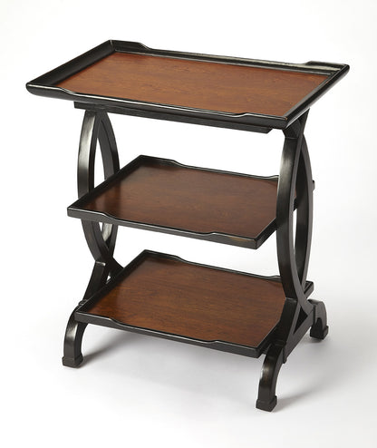 Butler Specialty Company - Kimiko 26 in. W Rectangular Wood 3 Tier Side Table, Dark Brown - 1570109