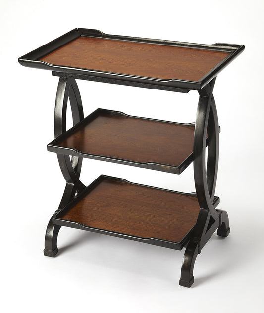 Butler Specialty Company - Kimiko 26 in. W Rectangular Wood 3 Tier Side Table, Dark Brown - 1570109