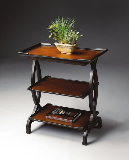 Butler Specialty Company - Kimiko 26 in. W Rectangular Wood 3 Tier Side Table, Dark Brown - 1570109