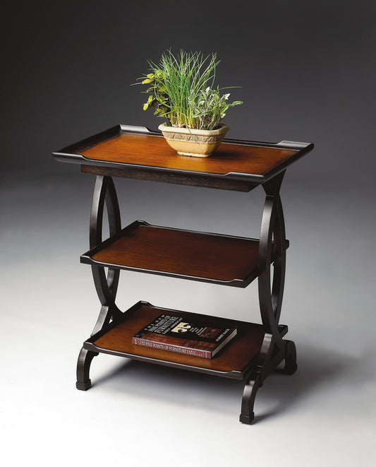 Butler Specialty Company - Kimiko 26 in. W Rectangular Wood 3 Tier Side Table, Dark Brown - 1570109