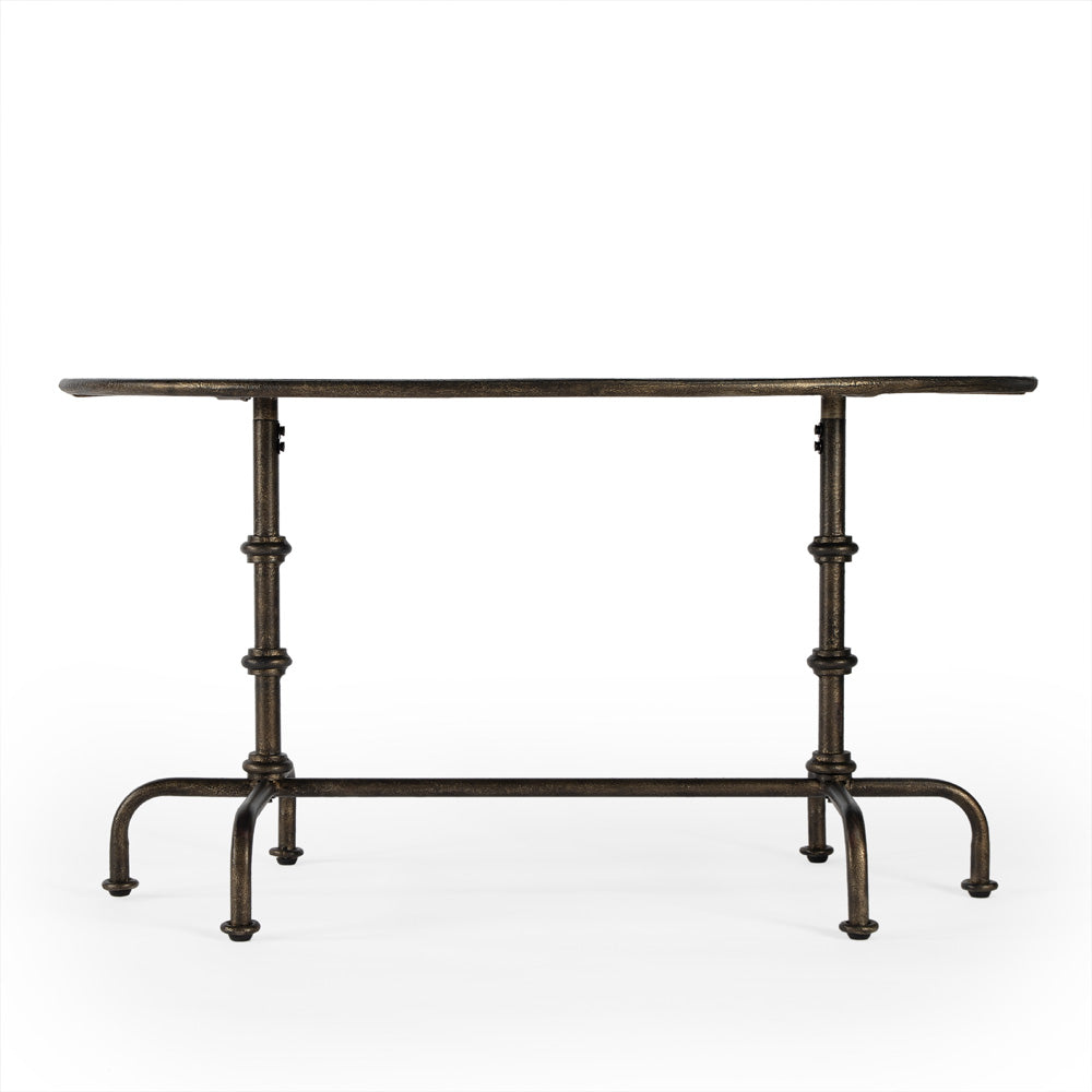 Butler Specialty Company - Kira 38 in. W Oval Metal Coffee Table, Silver - 1224025