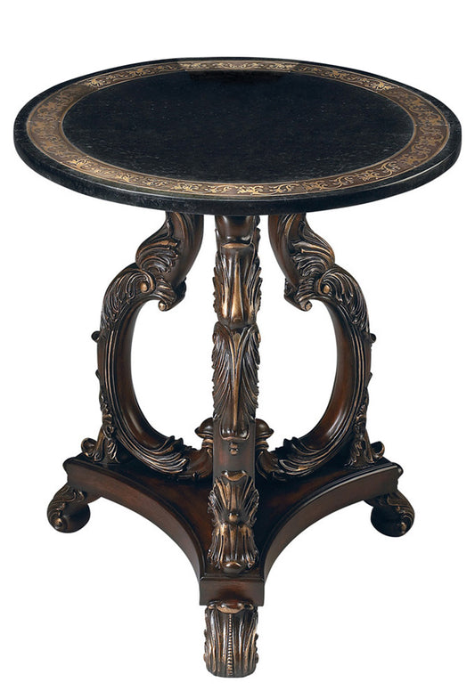 Butler Specialty Company - Heritage - Lafayette 22.5 in. W Round Fossil Stone Side Table, Multi-Color - 2347070