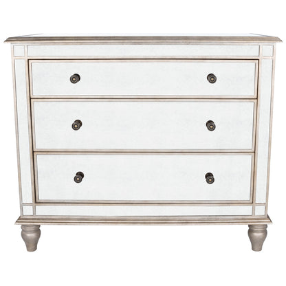 Butler Specialty Company - Laflin 38 in. W Rectangular Mirrored 3 Drawer Console Chest, Silver - 1122146