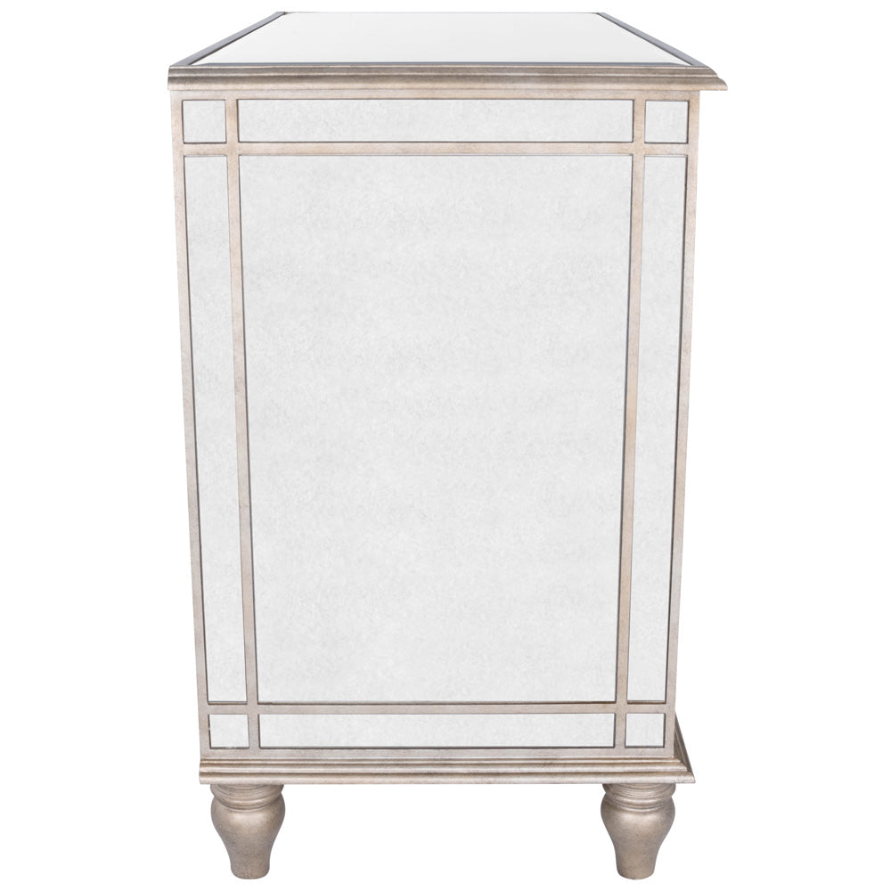 Butler Specialty Company - Laflin 38 in. W Rectangular Mirrored 3 Drawer Console Chest, Silver - 1122146