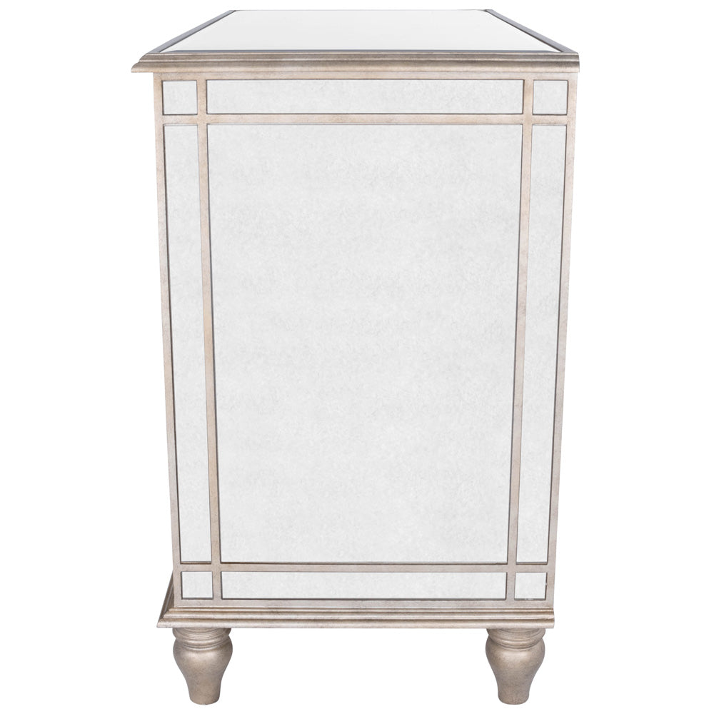 Butler Specialty Company - Laflin 38 in. W Rectangular Mirrored 3 Drawer Console Chest, Silver - 1122146