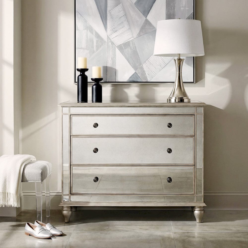 Butler Specialty Company - Laflin 38 in. W Rectangular Mirrored 3 Drawer Console Chest, Silver - 1122146 view 7