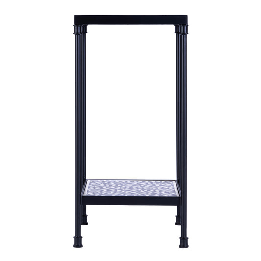 Butler Specialty Company - Lana 11.75 in. W Square Bone Inlay & Metal Side Table, Black/White - 5785318_CLOSEOUT