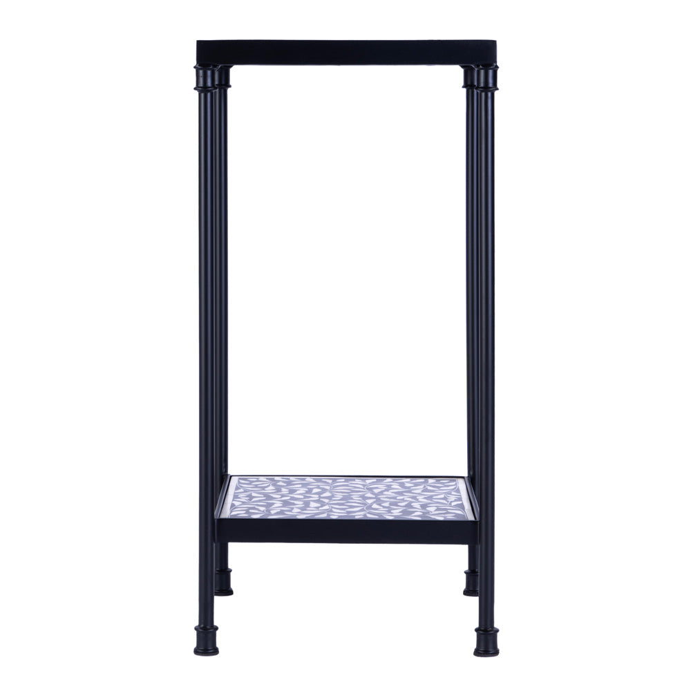 Butler Specialty Company - Lana 11.75 in. W Square Bone Inlay & Metal Side Table, Black/White - 5785318_CLOSEOUT