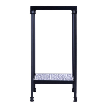 Butler Specialty Company - Lana 11.75 in. W Square Bone Inlay & Metal Side Table, Black/White - 5785318_CLOSEOUT