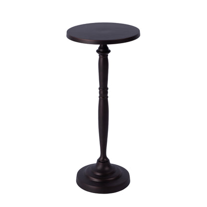 Butler Specialty Company - Landon Outdoor 10 in. Round Metal Pedestal Side Table, Bronze - 4325471
