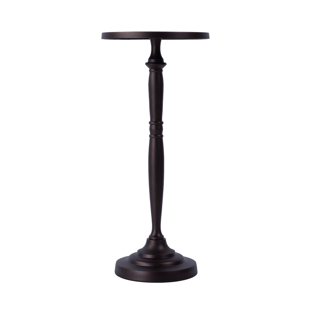 Butler Specialty Company - Landon Outdoor 10 in. Round Metal Pedestal Side Table, Bronze - 4325471