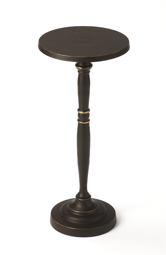 Butler Specialty Company - Langford 10 in. Round Indoor Metal Pedestal Side Table, Black - 4325025