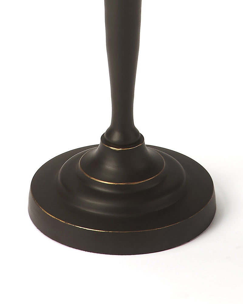 Butler Specialty Company - Langford 10 in. Round Indoor Metal Pedestal Side Table, Black - 4325025