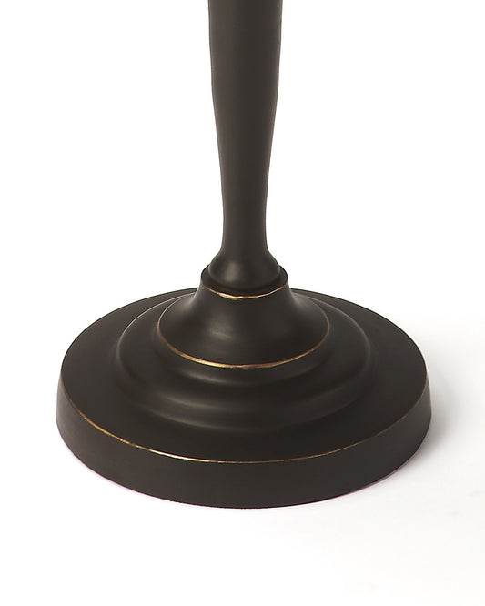 Butler Specialty Company - Langford 10 in. Round Indoor Metal Pedestal Side Table, Black - 4325025