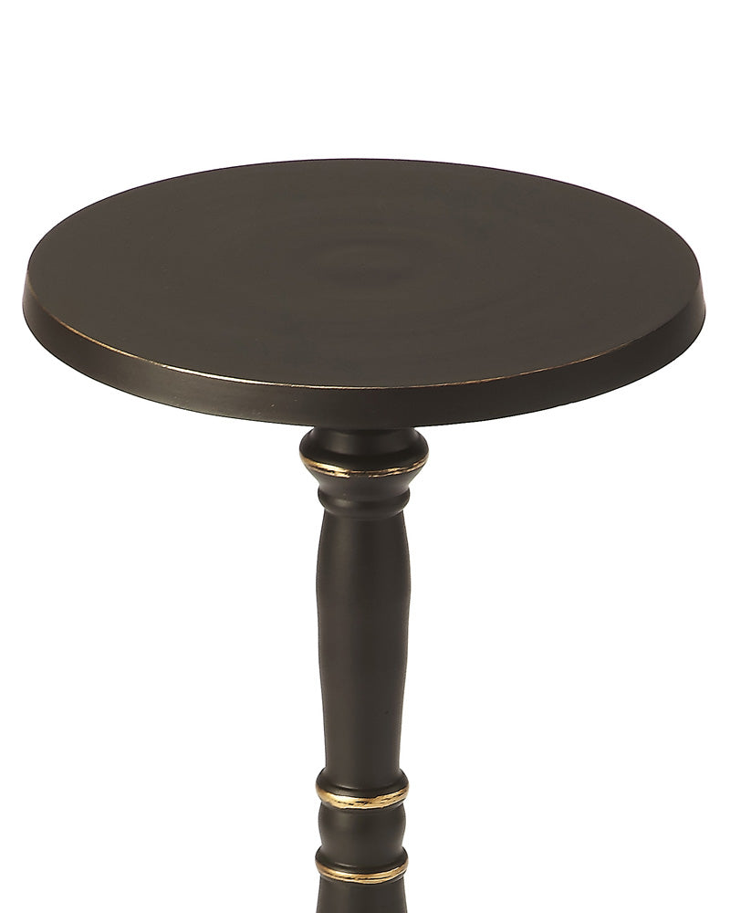 Butler Specialty Company - Langford 10 in. Round Indoor Metal Pedestal Side Table, Black - 4325025
